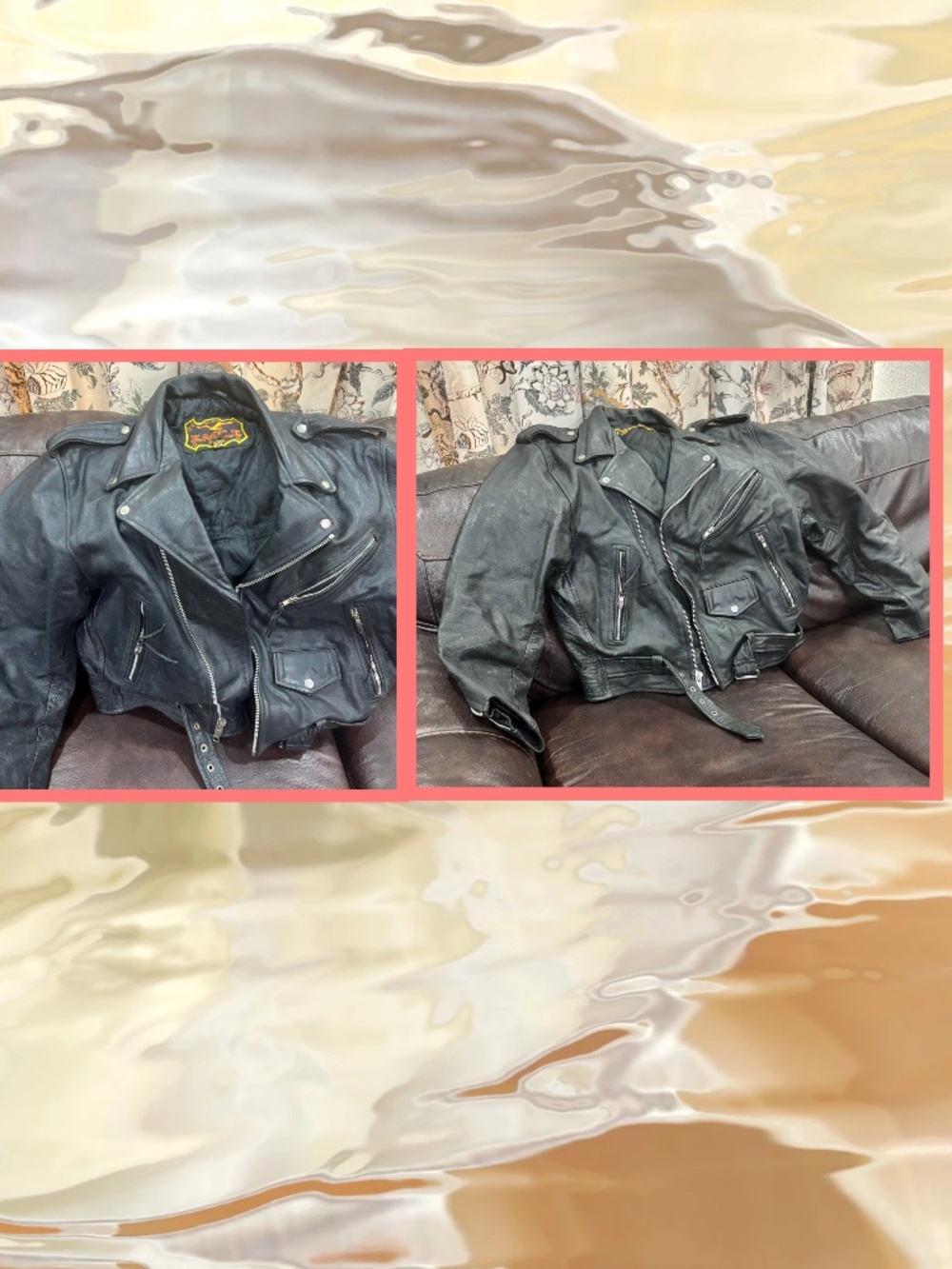Vintage Leather Motor Cycle Jacket
